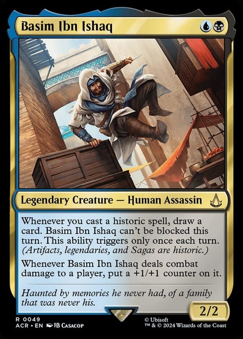 Basim Ibn Ishaq, a legendary creature from Magic: The Gathering | Assassin's Creed.