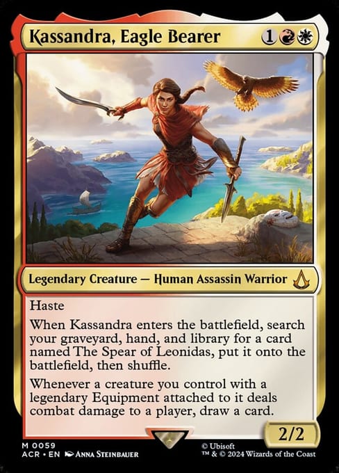 Kassandra, Eagle Bearer, a legendary creature from Magic: The Gathering | Assassin's Creed.