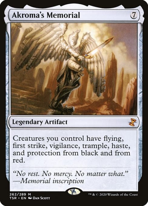 Akroma's Memorial, Legendary Artifact from Time Spiral Remastered.