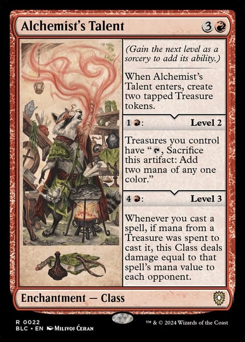 Alchemist's Talent, Enchantment Class from Bloomburrow Commander.