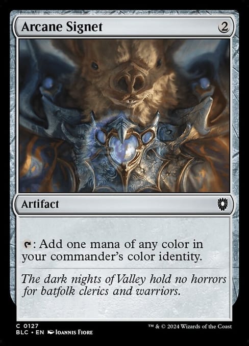 Arcane Signet, Artifact from Bloomburrow Commander.