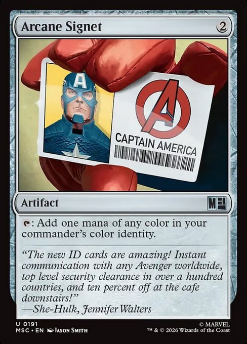 Arcane Signet, Artifact from Marvel Super Heroes Commander.