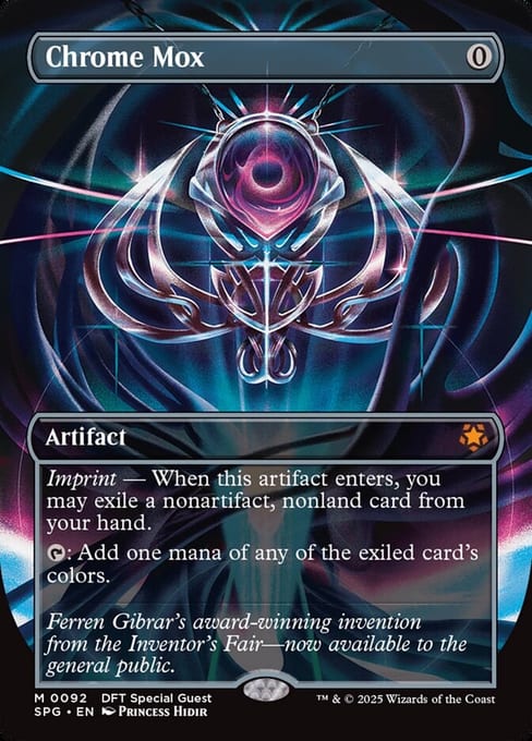 Special Guests printing of Chrome Mox using the SPG identifier and Special Guests expansion symbol.