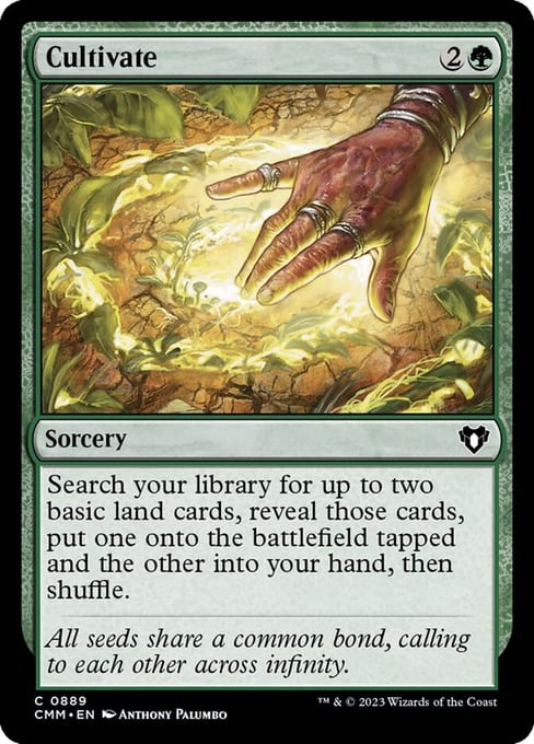 Cultivate, a green Sorcery from Magic: The Gathering.