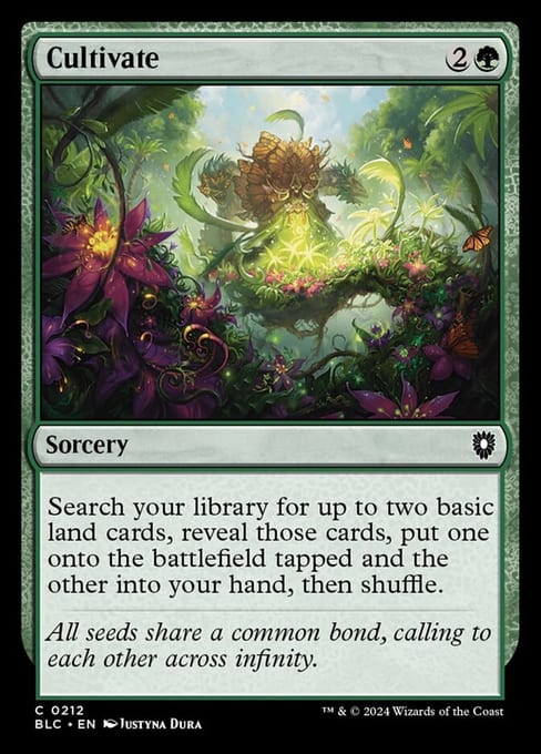 Cultivate, Sorcery from Bloomburrow Commander.