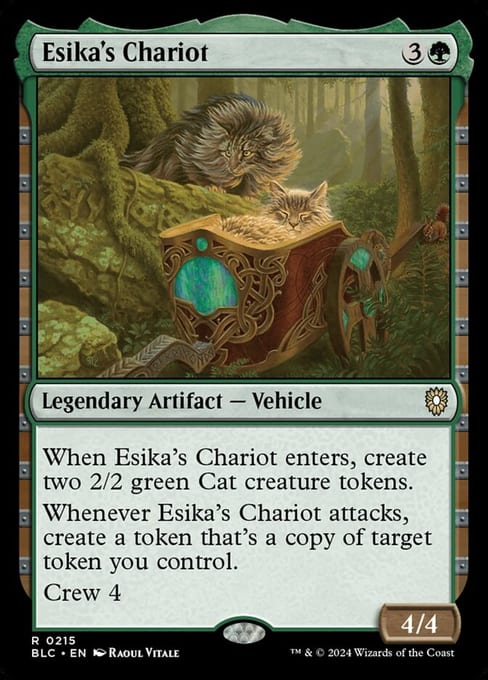 Esika's Chariot, Legendary Artifact Vehicle from Bloomburrow Commander.