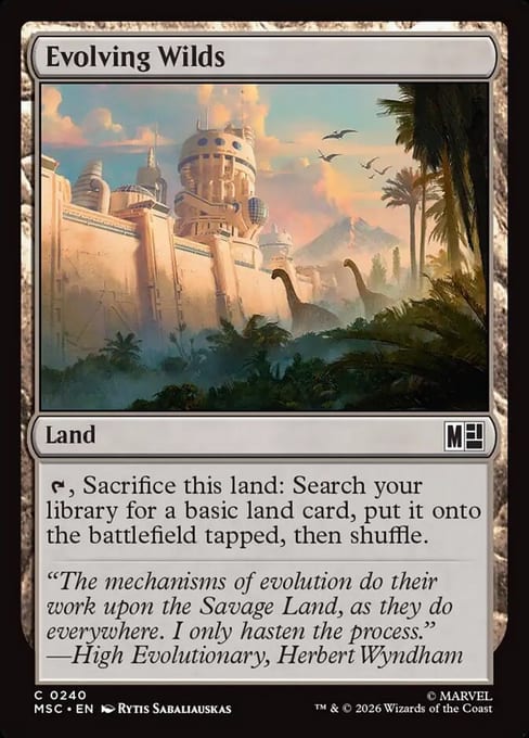 Evolving Wilds, Land from Marvel Super Heroes Commander.