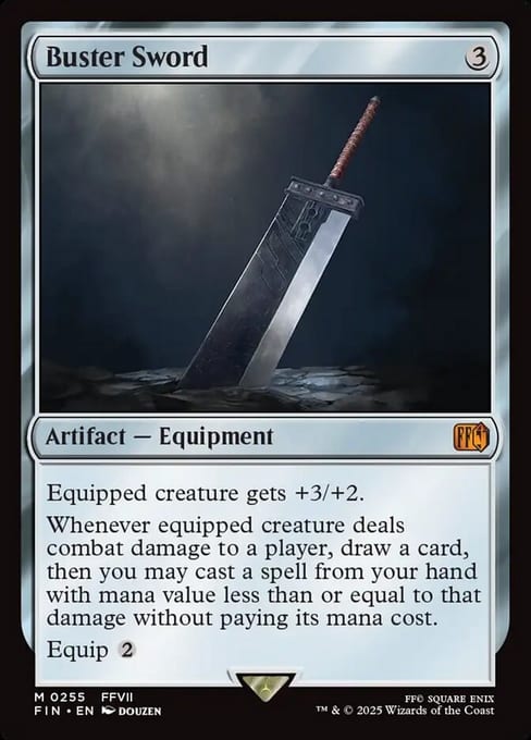 Buster Sword, an artifact Equipment from Magic: The Gathering | FINAL FANTASY.