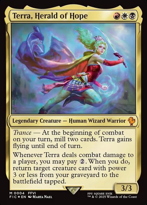 Terra, Herald of Hope, a legendary creature from Magic: The Gathering | FINAL FANTASY Commander.
