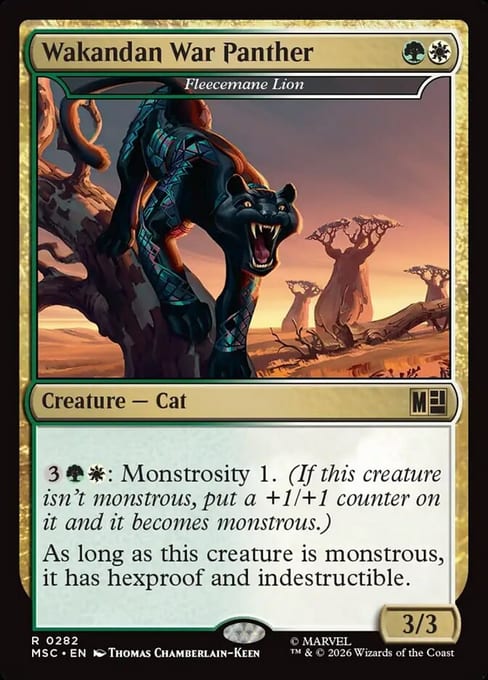 Fleecemane Lion, Creature Cat from Marvel Super Heroes Commander.