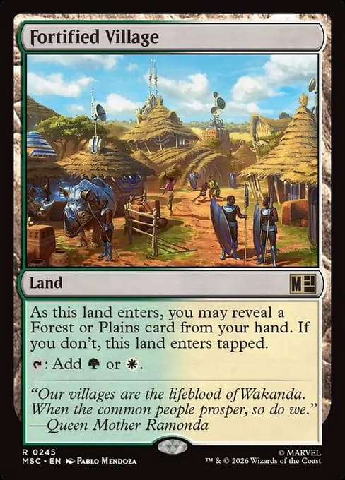 Fortified Village, Land from Marvel Super Heroes Commander.