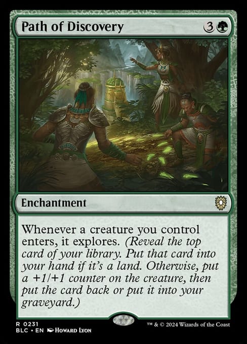 Path of Discovery, Enchantment from Bloomburrow Commander.