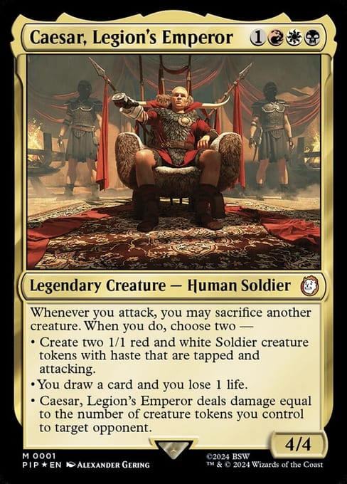 Caesar, Legion's Emperor, the Hail, Caesar commander from Magic: The Gathering | Fallout.