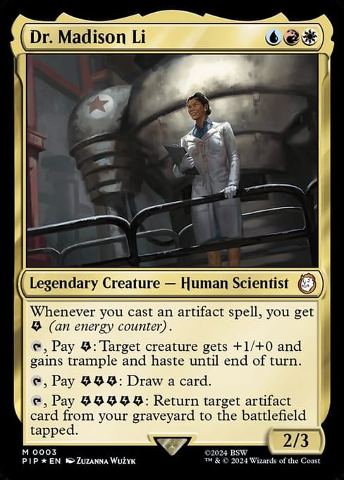 Dr. Madison Li, the Science! commander from Magic: The Gathering | Fallout.