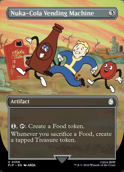 Nuka-Cola Vending Machine with borderless Vault Boy art from Magic: The Gathering | Fallout.