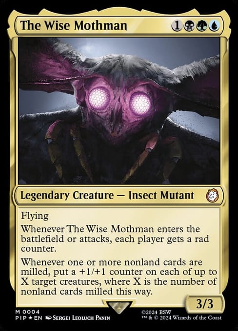The Wise Mothman, the Mutant Menace commander from Magic: The Gathering | Fallout.