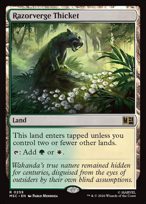 Razorverge Thicket, Land from Marvel Super Heroes Commander.