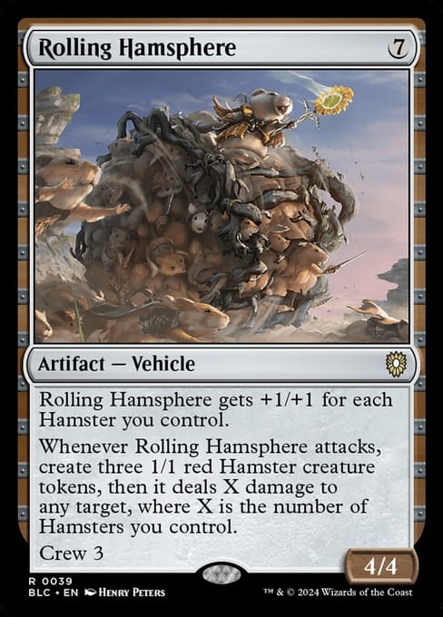 Rolling Hamsphere, Artifact Vehicle from Bloomburrow Commander.