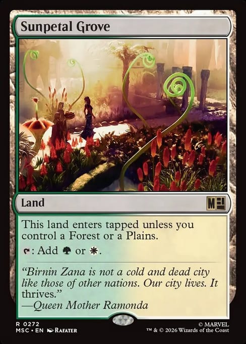 Sunpetal Grove, Land from Marvel Super Heroes Commander.