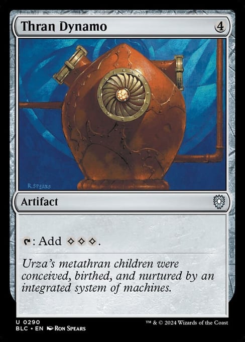 Thran Dynamo, Artifact from Bloomburrow Commander.