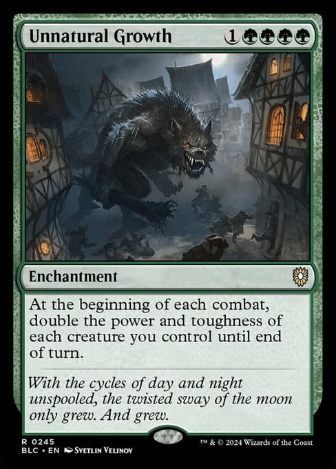Unnatural Growth, Enchantment from Bloomburrow Commander.