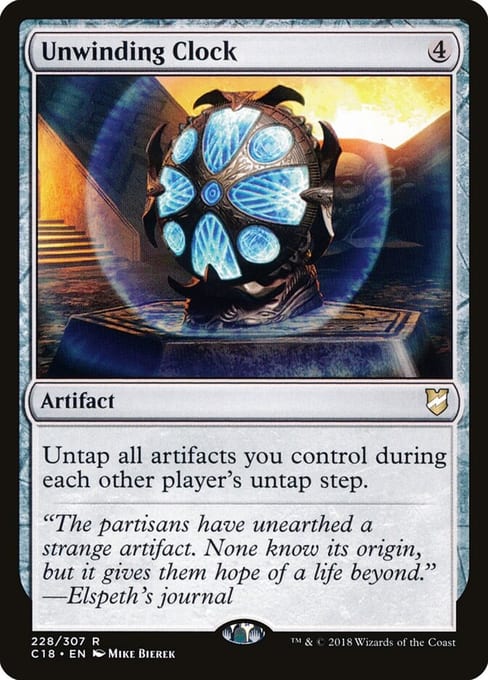 Unwinding Clock, Artifact from Commander 2018.