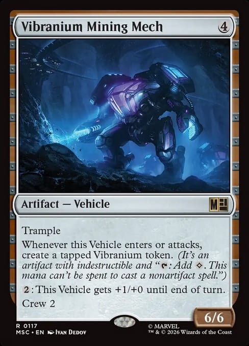 Vibranium Mining Mech, Artifact Vehicle from Marvel Super Heroes Commander.