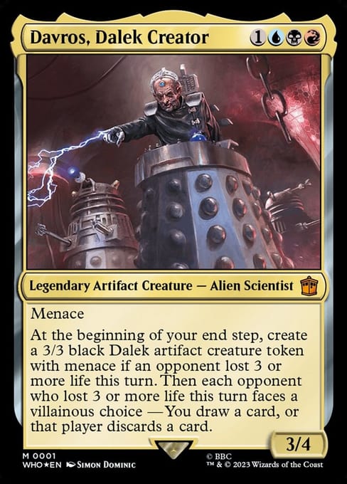 Davros, Dalek Creator, the Masters of Evil commander from Magic: The Gathering | Doctor Who.