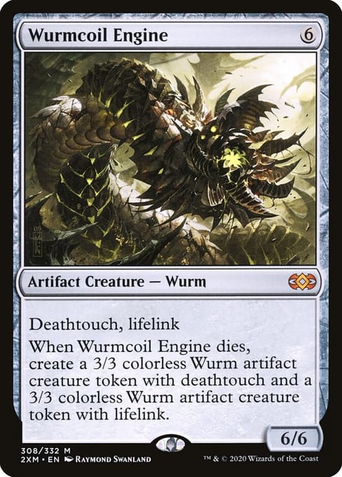 Wurmcoil Engine, Artifact Creature Phyrexian Wurm from Double Masters.